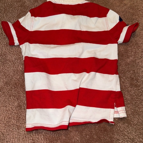 Polo by Ralph Lauren Kids Striped Polo in Red and White - Picture 3 of 3